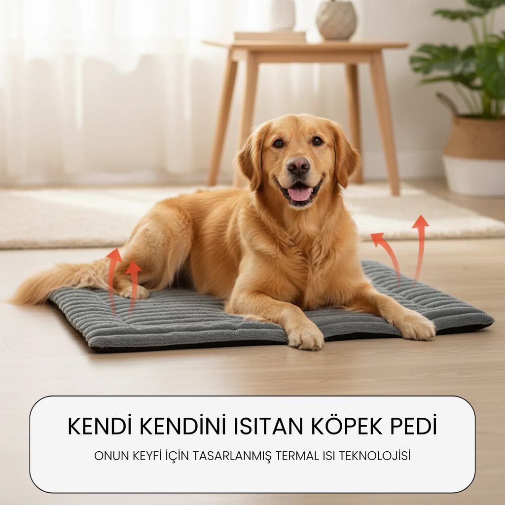 Elektriksiz Kendinden Isınan Kedi & Köpek Minderi – Termal Konfor Yatağı
