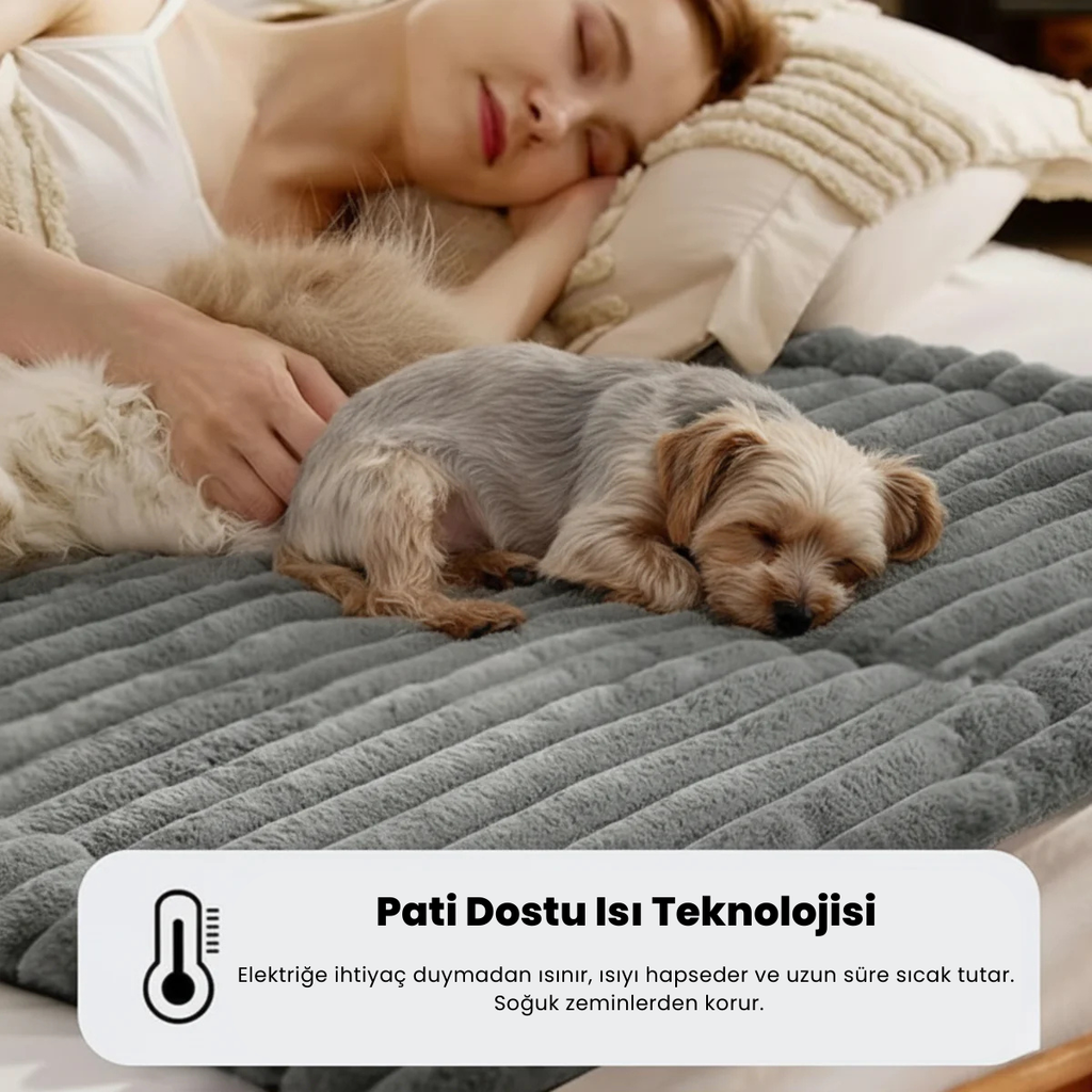 Elektriksiz Kendinden Isınan Kedi & Köpek Minderi – Termal Konfor Yatağı