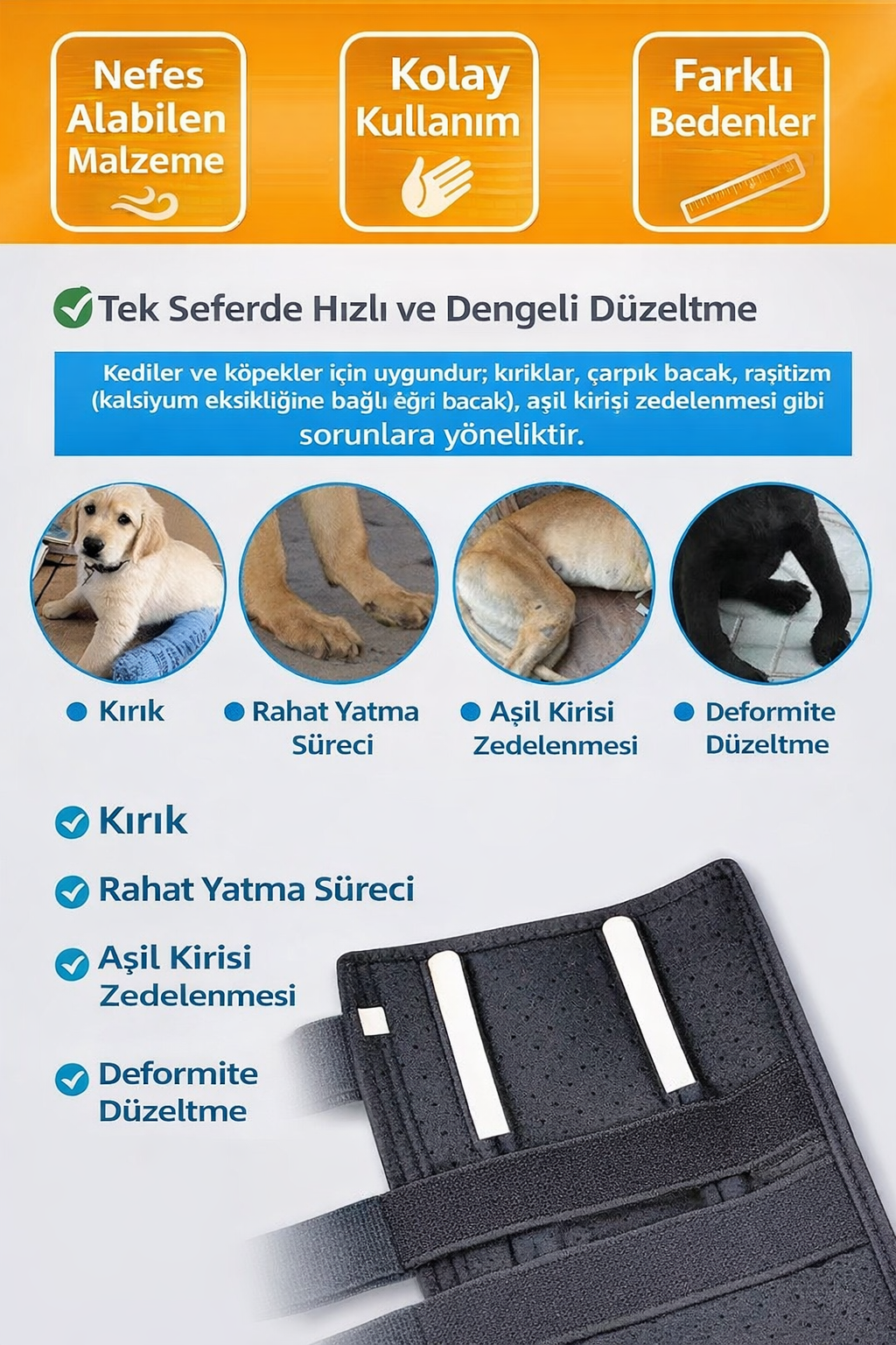 Köpek Diz Koruyucu & Eklem Destek Pedi – Yaşlı ve Aktif Köpekler İçin Koruma