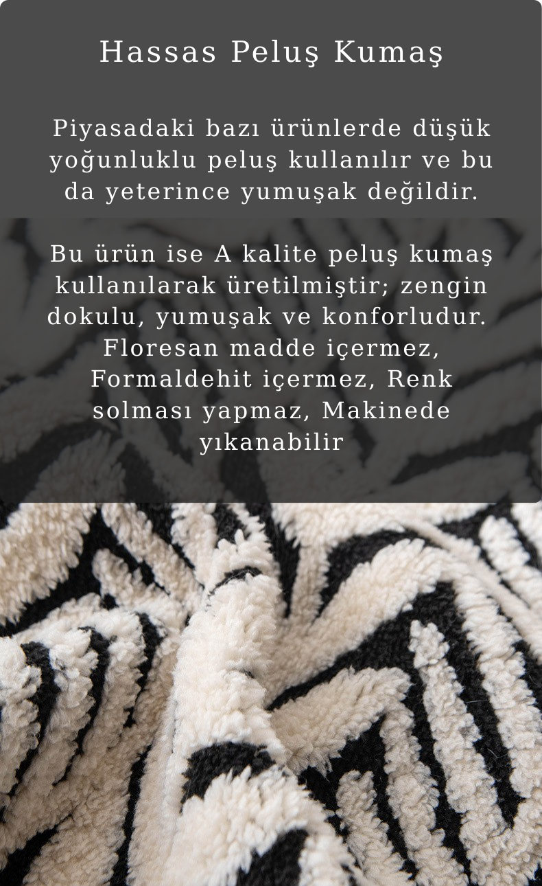 Peluş Kaymaz Evcil Hayvan Yatağı & Minderi