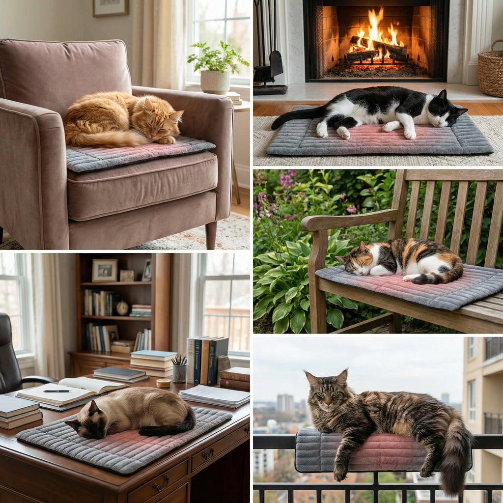 Elektriksiz Kendinden Isınan Kedi & Köpek Minderi – Termal Konfor Yatağı