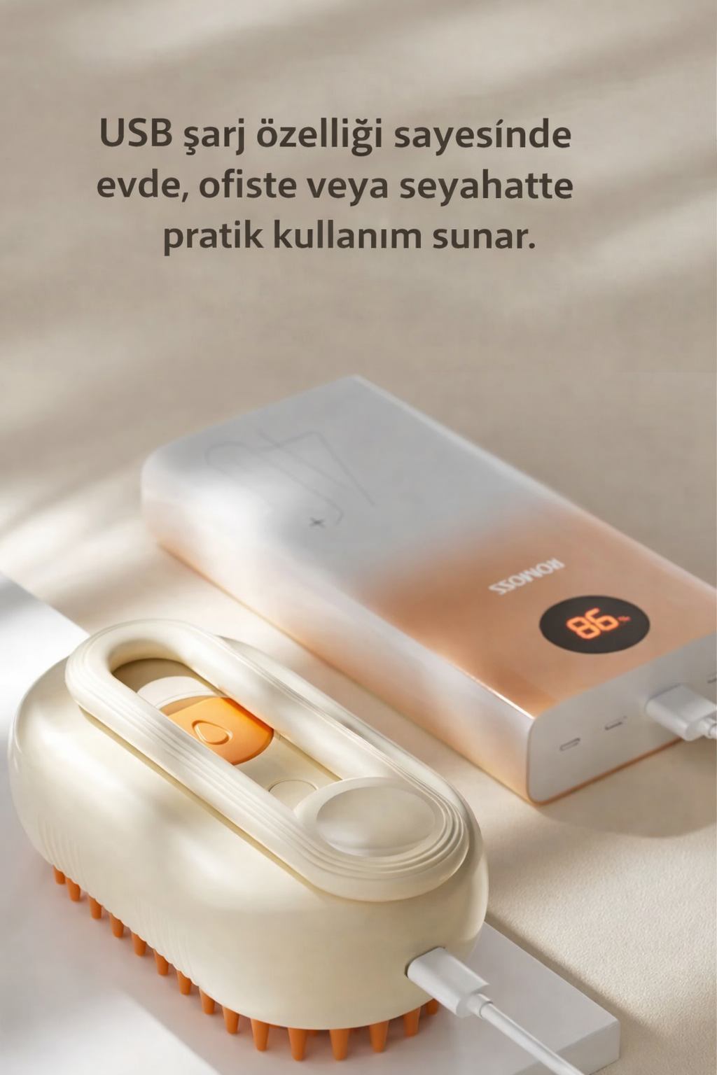 Kablosuz Şarjlı Spreyli Kedi & Köpek Tarağı