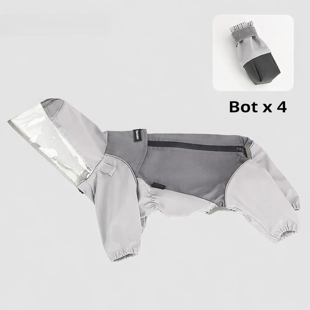 Premium Outdoor Köpek Yağmurluğu – Botlu ve Aksesuar Uyumlu Tasarım